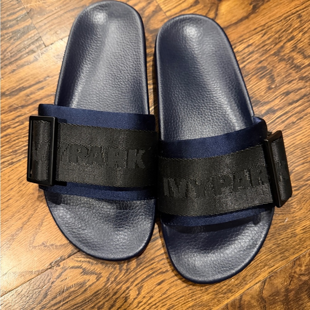 IVY PARK Midnight Blue Slide Sandals